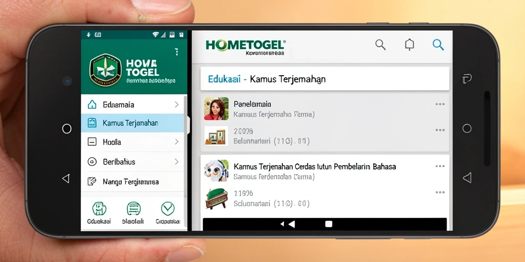 Antarmuka pengguna HOMETOGEL yang menarik dan fungsional.