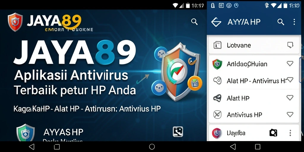 Antarmuka JAYA89 menunjukkan fitur lengkap Antivirus HP yang mudah diakses.