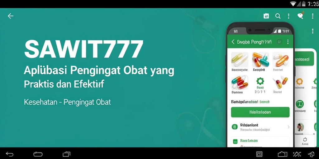 Tampilan antarmuka SAWIT777 dengan fitur pengingat obat yang intuitif.