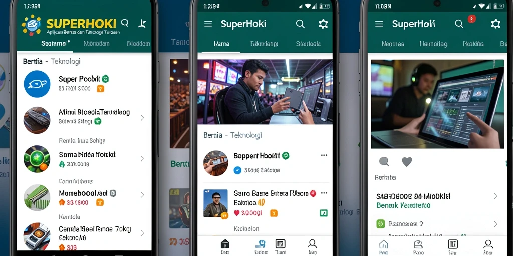 Antarmuka pengguna SUPERHOKI yang modern dan intuitif.